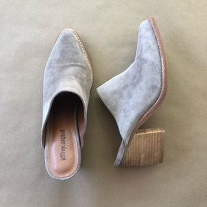 Jeffrey Campbell Favela Taupe Suede Mule
